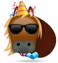 Divertido emoticono de caballo Royalty Free Stock Photo