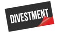 DIVESTMENT text on black red sticker stamp Royalty Free Stock Photo