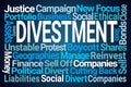 Divestment Word Cloud Royalty Free Stock Photo