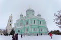 Diveyevo, Russia. - December 25.2016. Holy Trinity Cathedral in Diveevo Convent Royalty Free Stock Photo