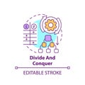 Divide and conquer concept icon