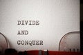 Divide and conquer phrase Royalty Free Stock Photo