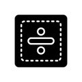Black solid icon for Divide, subdivide and calculate