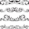 Divide victorian cool design elements set Royalty Free Stock Photo