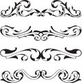 Divide victorian design elements set Royalty Free Stock Photo