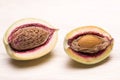 Almond fruit with seed