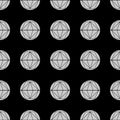Divided Circles Grid Abstract Geometric Repeat Pattern
