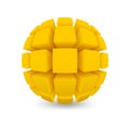 Divided yellow sphere