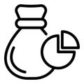 Dividend shareholder icon, outline style