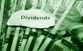 Dividends on cash Royalty Free Stock Photo