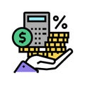 dividends money color icon vector illustration
