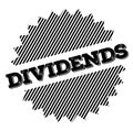 Dividends stamp on white