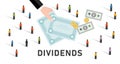 Dividends stock market company profit share to stakeholder investor earning