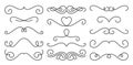 Divider black line swirl victorian flourish scroll