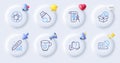 Divider document, Return package and Flash memory line icons. For web app, printing. Vector
