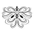 Divider elegant swirls decoration vintage icon