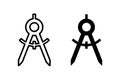 Divider icon vector set. Compasses, navigation symbol