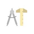 Dividers calipers icon. Simple color vector elements of architecture icons for ui and ux, website or mobile application