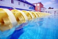 Dividers of paths in the big swimming pool