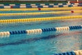 Dividers of paths in the big swimming pool