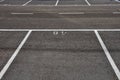 Dividing lines asphalt paved parking lot