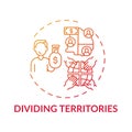 Dividing territories concept icon