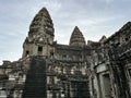 Divine Architecture: Ancient Angkor Wat Temple, Siem Reap, Cambodia Royalty Free Stock Photo