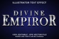DIVINE EMPIROR 3d -Editable text effect Royalty Free Stock Photo