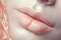 A divine expanse of smooth delicate blemished only by the gentle indent of a throat& x27;s contours.. AI generation Royalty Free Stock Photo