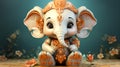 Ganesha Deity Statue in Hindu Culture, Generative Ai