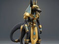 Divine Guide: Envelop Your Space with the Essence of Anubis, the God of Death and Rebirth, through our Mesmerizing Picture Royalty Free Stock Photo