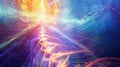 Divine Journey, Abstract Digital Pathway to Enlightenment. Generative Ai