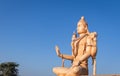 divine lord shiva sculpture with serene meditation expression under bright sunlight Royalty Free Stock Photo