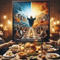 Jesus angelic feast Royalty Free Stock Photo