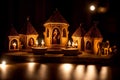 Divine Serenity Intricate Nativity Set.AI Generated