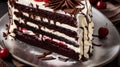Divine Temptation: A Decadent Photograph Showcasing the Indulgence of Black Forest Cake