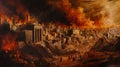 Divine Wrath: Biblical Destruction of Sodom - Artistic Interpretation