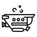 Diving bathyscaphe icon, outline style