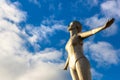 Diving Belle statue in Scarborough, Yorkshire, UK