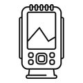 Diving echo sounder icon, outline style Royalty Free Stock Photo