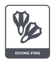 diving fins icon in trendy design style. diving fins icon isolated on white background. diving fins vector icon simple and modern Royalty Free Stock Photo