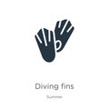 Diving fins icon vector. Trendy flat diving fins icon from summer collection isolated on white background. Vector illustration can Royalty Free Stock Photo