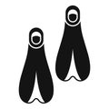 Diving flippers icon simple vector. Pool equipment Royalty Free Stock Photo