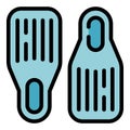 Diving flippers icon vector flat