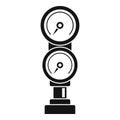 Diving gauge icon, simple style