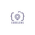 Camera Lens Minimalist Logo Design for Apps and Web