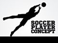 Diving Goal Keeper Silhouette Soccer Player Royalty Free Stock Photo