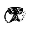 Diving goggles icon symbol,illustration design template Royalty Free Stock Photo