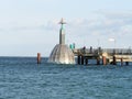 Diving gondola at the pier in Zingst on DarÃ Royalty Free Stock Photo