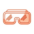 Diving googles isolated icon